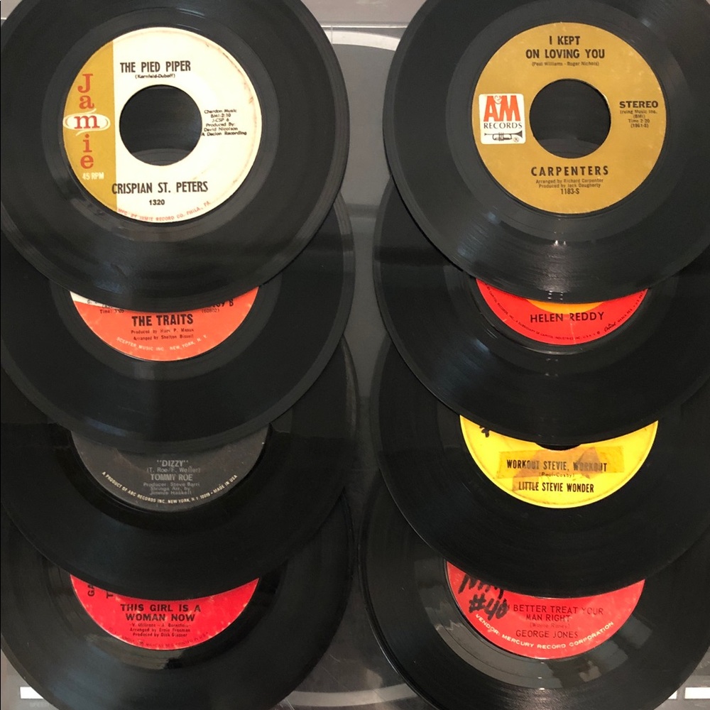 8 Vinyl 45 RPM Records Various Artists